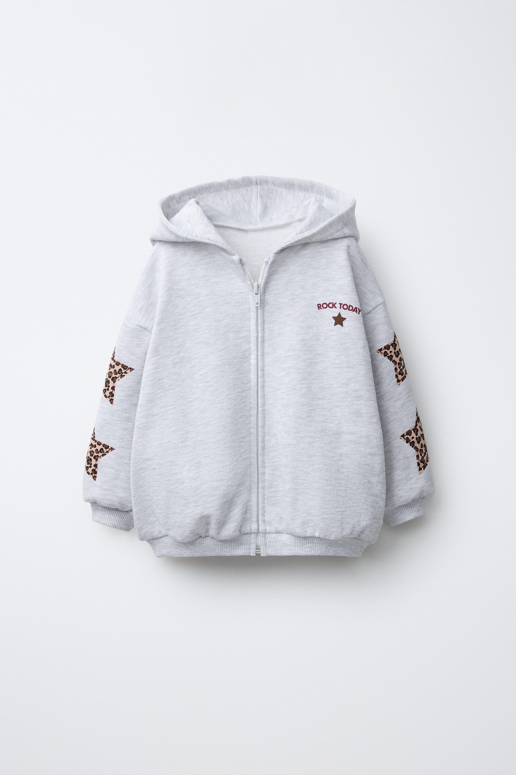 SWEAT À CAPUCHE PIÈCES ÉTOILES ANIMAL PRINT